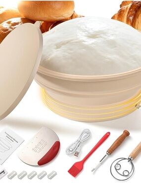Electric Dough Proofer and Bread Maker Set - Beige